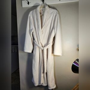 Sonoma Plush Cozy Pockets Terry White Bathrobe Sz XL